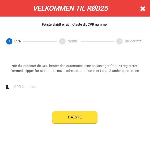Sådan oprettet du nemt en bruger hos Rød25 med vores gyldige bonuskode